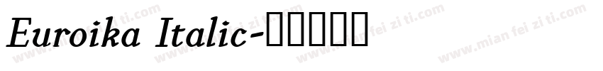 Euroika Italic字体转换